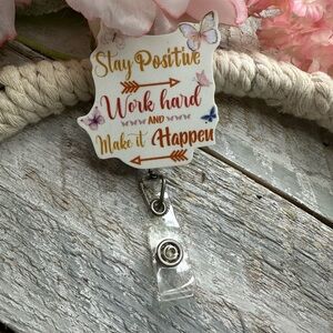 Inspirational Badge Reel with Clip